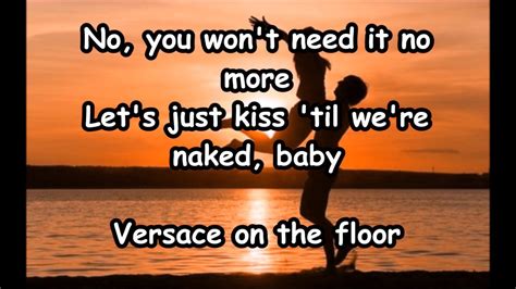 versace on the floor lyrics english.